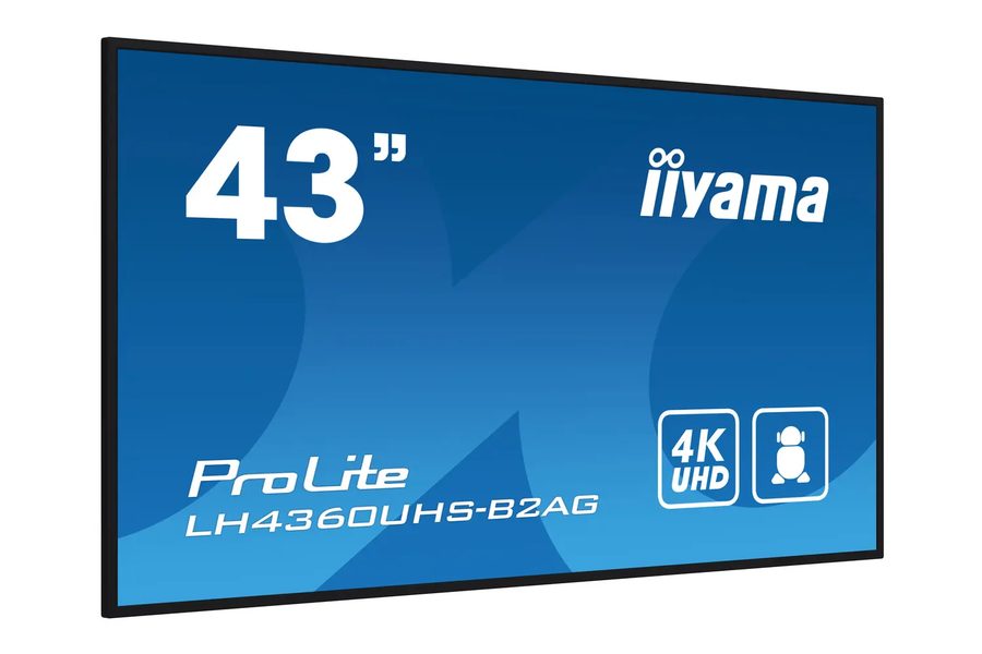43 inç iiyama ProLite signage monitör, açılı görünüm